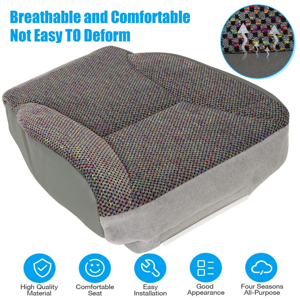 HECASA For Dodge Ram 1500 2500 3500 98-02 Driver Bottom Seat Cover&Foam Cushion - Image 3 of 4