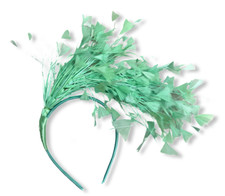 Full Feather Large Fascinator on Headband for Weddings and Races Alice Hair Band