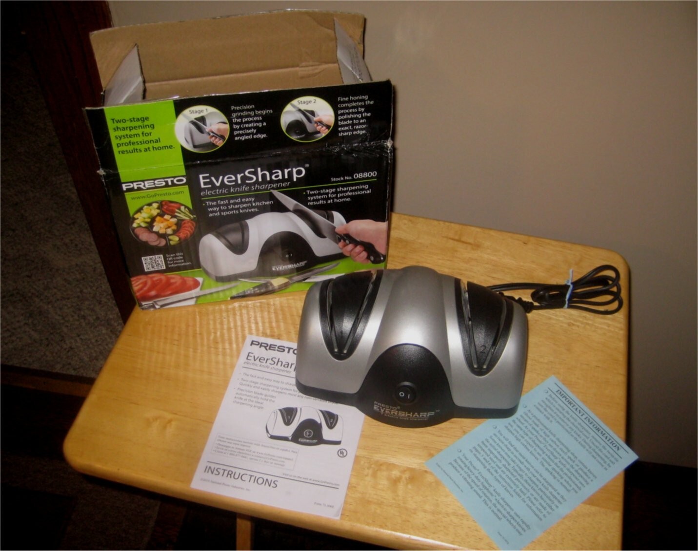 Presto EverSharp electric knife sharpener 08800 eBay