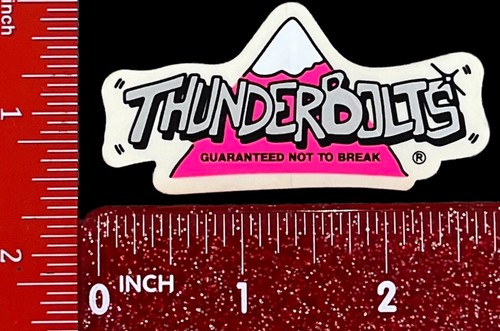 Vintage 1980’s Thunderbolts Guaranteed Not To Break Sticker In Hot Pink & White - Picture 2 of 2