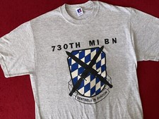 Large Vintage Russell Athletic 730th MI BN T-Shirt Made In USA