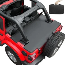 Rear Vinyl Trunk Cargo Cover Tonneau Cover for 2007-2018 Jeep Wrangler JK 4-Door