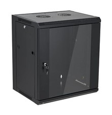 12U Wall Mount Server Cabinet Network Rack Enclosure Locking Glass Door 12U