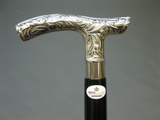  Holz  Gehstock Wanderstock Spazierstock Fritz  Stock silbern 96 cm Bräutigam 