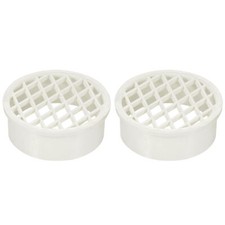 2Pcs Floor Drains PVC 70mm OD Snap-In Round Cover Grate Drain Strainers White