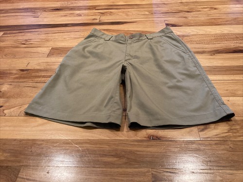 Under Armour Golf Athletic Brown Tan Pleated Active Shorts Mens Size 30 x 9 - Picture 9 of 9