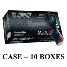 Microflex MIDKNIGHT Nitrile Gloves Powder Free MK-296 XXL CASE ( 10 BOXES) NEW
