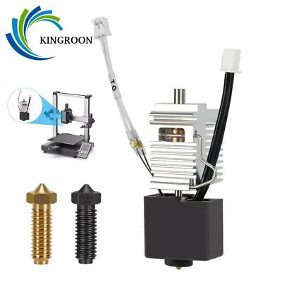 Hot End Extruder 0.4mm Nozzle Kit w/ Radiator for Anycubic Kobra 3 3D Printer
