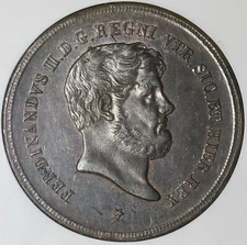 1857 NGC MS 62 Naples Sicily 10 Tornesi Italy Italian States Coin (22010701C)