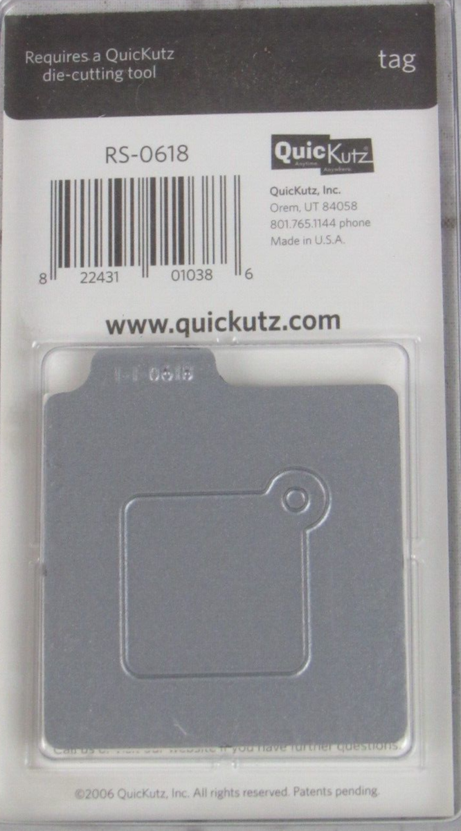 QuicKutz Tag 2x2, 1 Cutting Die Set RS-0618 | eBay