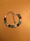 Swarovski Crystal Elements Turquoise/Green/Clear Bracelet Cup Chain 8mm  New — photo 7