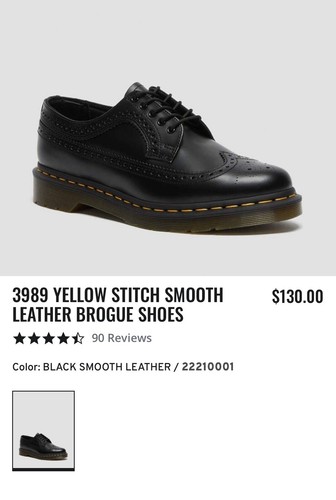 Vtg Dr. Martens 3989 Yellow Stitch 