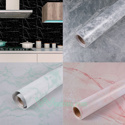 Rouleau de papier marbre tapisserie décorative auto-adhésive pour salon cuisine chambre
