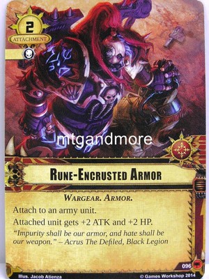 Warhammer 40000 Conquest LCG - Rune-Encrusted Armor  #096 - Base Set