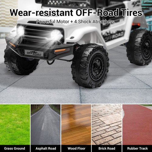 12V Kids Ride On Toy Car w/ Remote Control Electric Vehicles Toy Gifts for 3+ - Picture 183 of 224