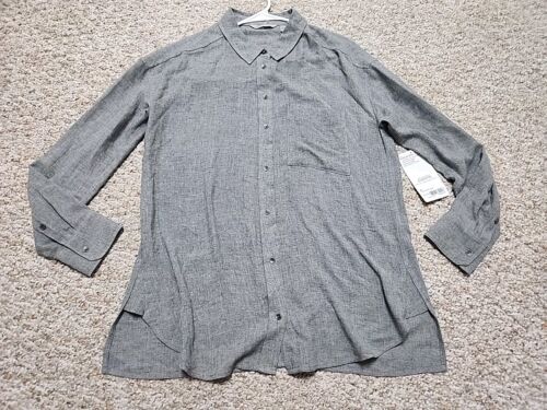 Athleta Women’s Sz S Avenues Gray Wool Blend Button down Lightweight NWT $108