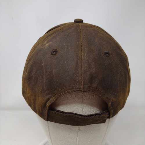 Browning Strapback Hat Brown OSFA Adjustable Emblem Logo Vented Holes 6 Panel - Picture 5 of 9