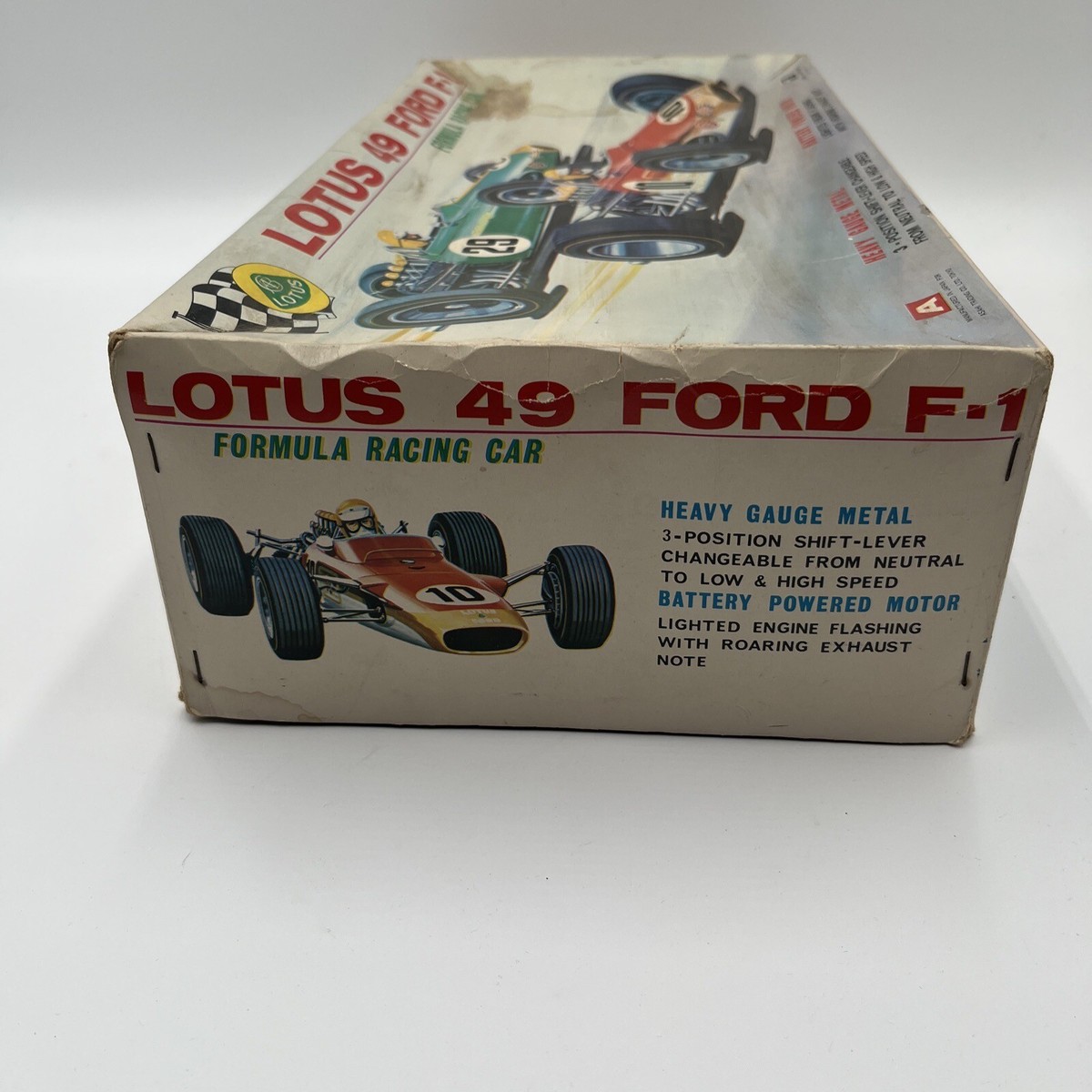 Vtg ASAHI Lotus 49 Ford F-1 Junior Race Car, Battery Vtg ASAHI Lotus 49 Ford F-1 Junior Race Car, Battery