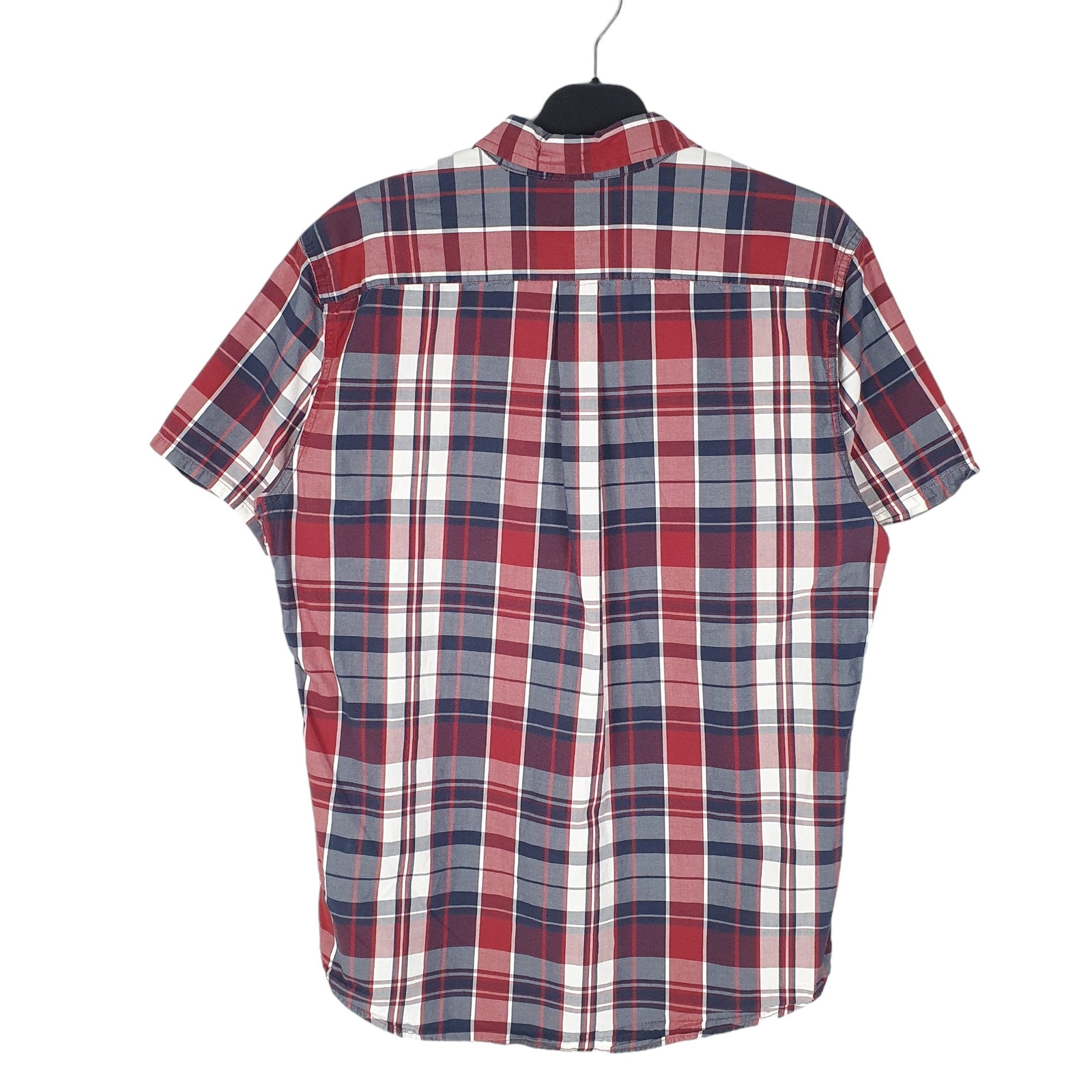 LEVIS White Check Shirt Casual Short Sleeve Casual Cotton Mens M image 3