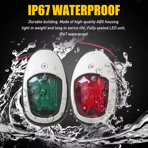2Pcs LED Navigation Lights Side Mount Nav Lamp Port Starboard Marine Yacht Boat - Bild 7 von 11