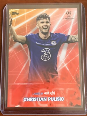 CHRISTIAN PULISIC Sponsor # /5 Topps 2021 Football Festival Laser SSP Steve Aoki