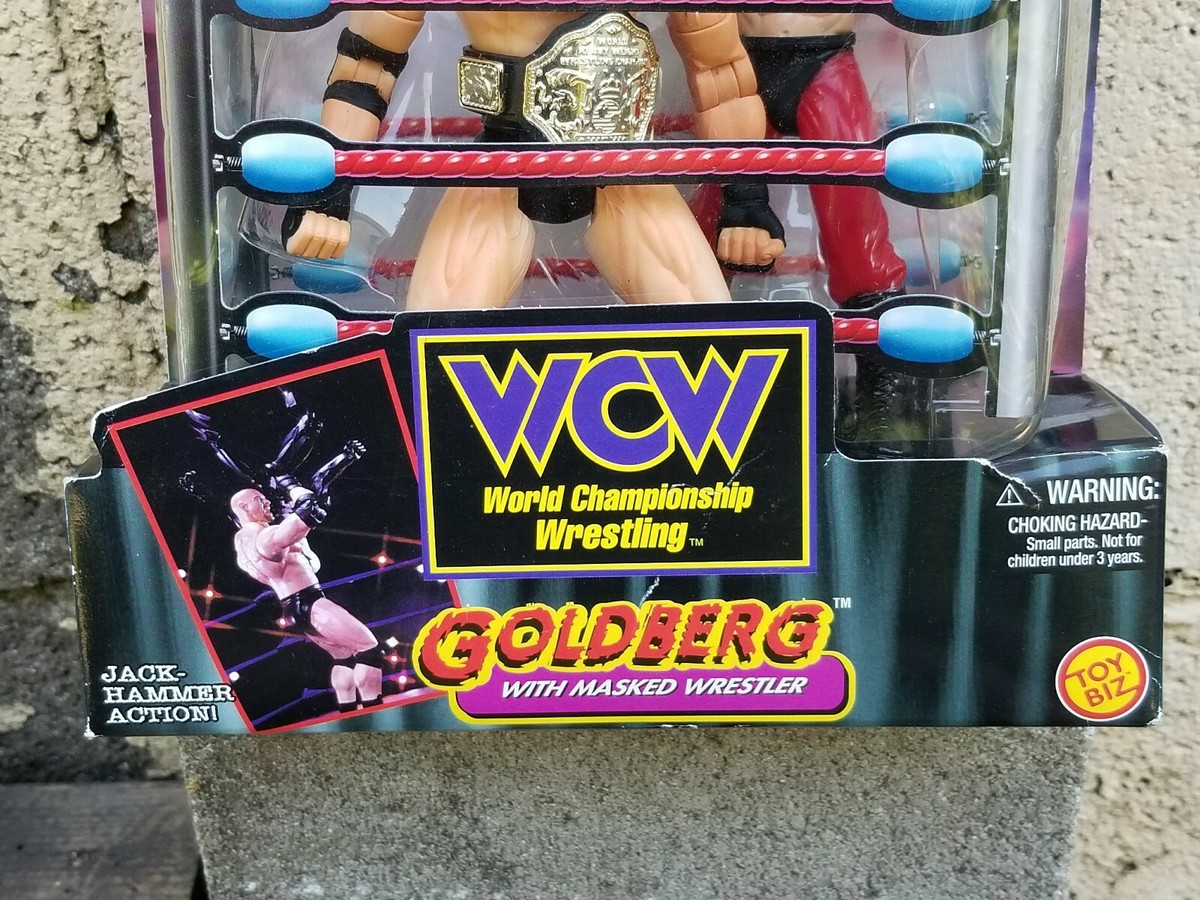 ToyBiz 1999 Smash 'n Slam WCW Goldberg W/ Masked Wrestler