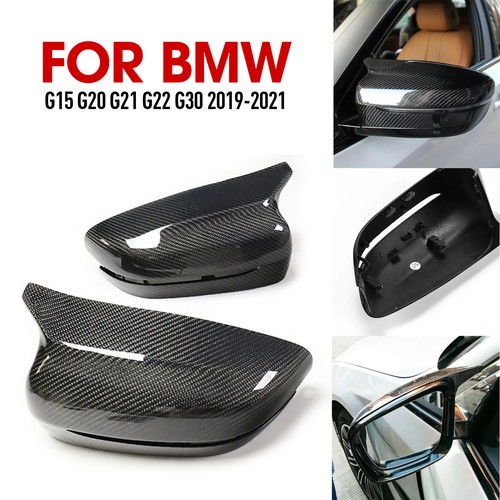 2PCS Real Carbon Fiber Side Mirror Cover Cap For BMW G15 G22 G21 G20 G30 19-2021 - Picture 16 of 22