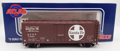 Carro de carga Atlas 0579-1 escala O Santa Fe 40' puerta enchufable #40168 (2 rieles) EX/caja | Condition: Used