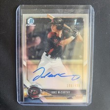 2018 Bowman Chrome Draft Jake McCarthy Refractor Auto /499 #CDA-JM