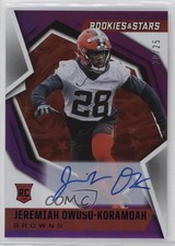2021 Rookies & Stars Purple Signatures 20/25 Jeremiah Owusu-Koramoah Auto 4g8