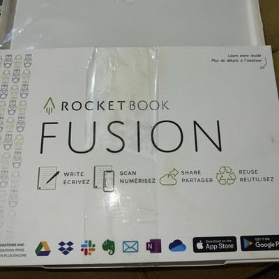 Rocket Book Fusion - Write, Scan, Reuse, Share Reusable Notebook -No Pen Free 