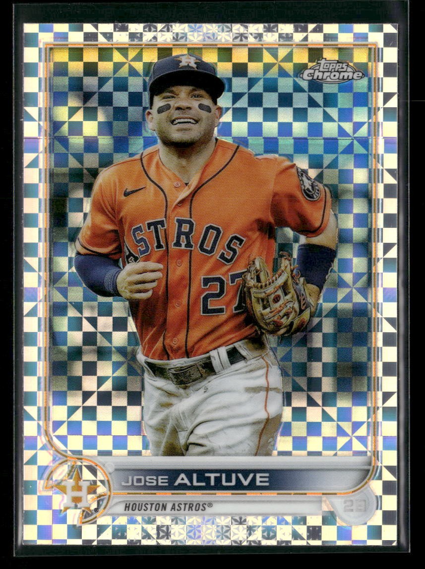 Jose Altuve 2022 Topps Chrome X-Fractor #6 Houston Astros