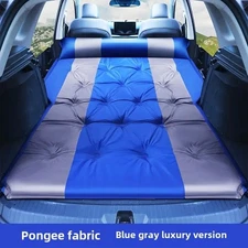 Self Inflating Travel Car Air Mattress Sleeping Bed W/ Pillow for SUV Truck Blue