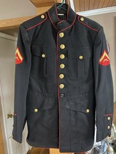 Vintage USMC U.S. Marine Corps Dress Blues Jacket, Size 40 Long