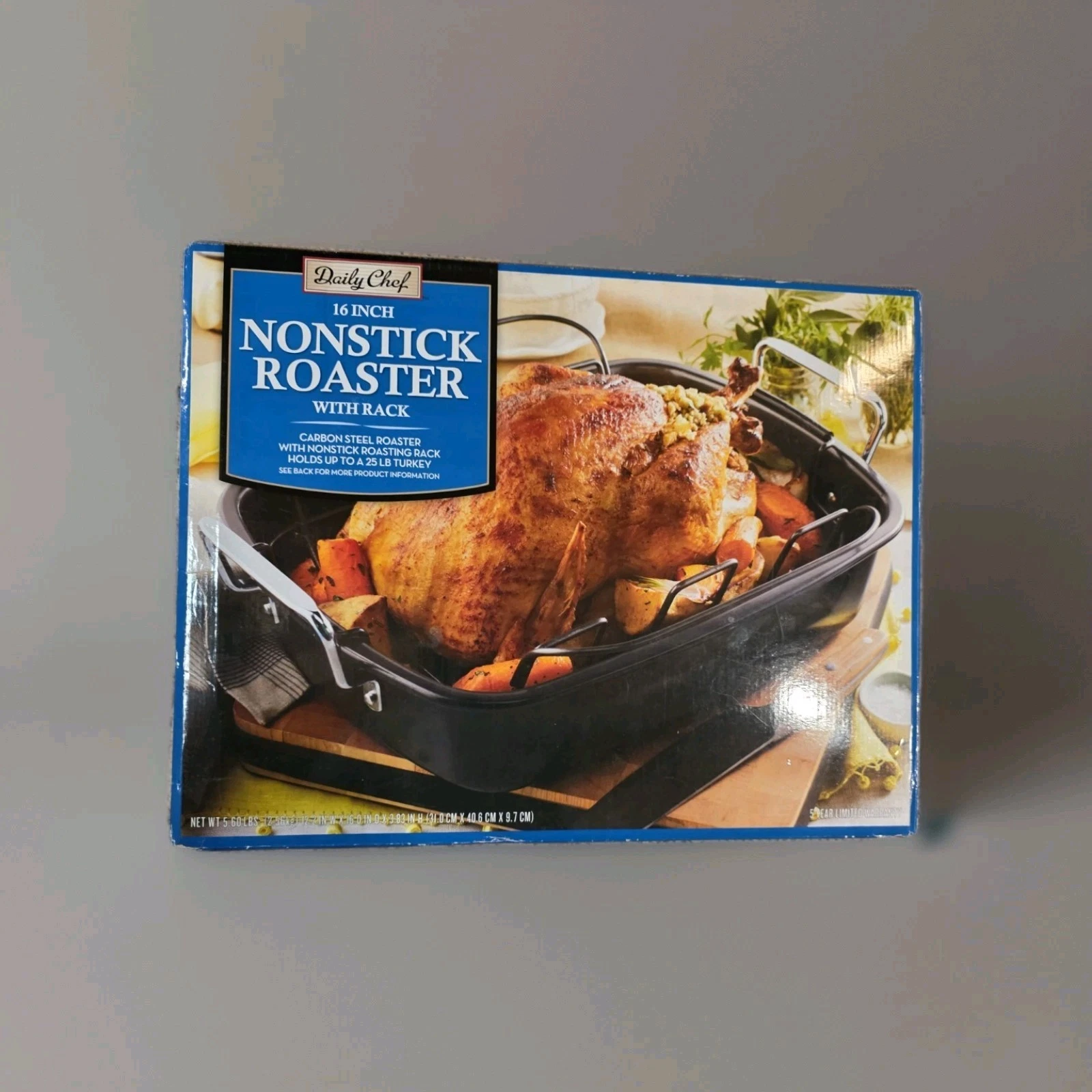 Daily Chef 16" Nonstick Roaster with Rack-New in Box