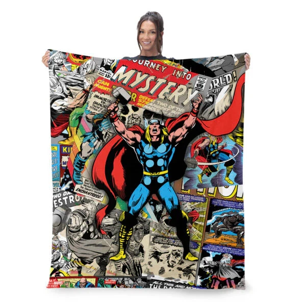 Disney Marvel Thor Comic Cozy Fleece Blanket