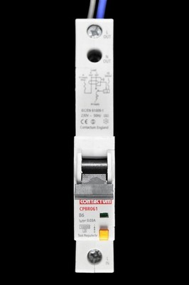 CONTACTUM 6 AMP CURVE B 10kA 30mA RCBO TYP AC CPBR061