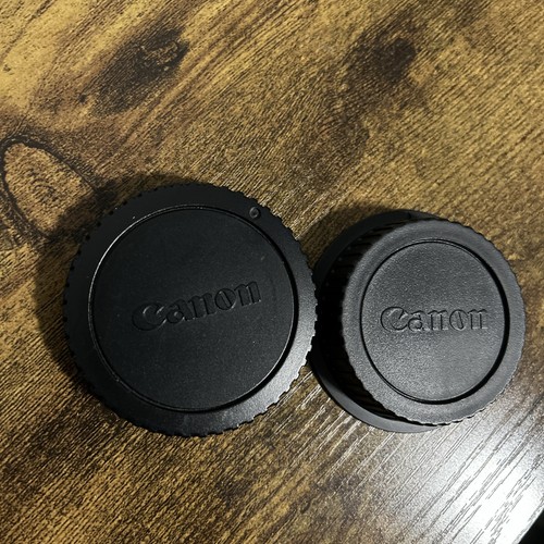 Genuine OEM Canon EOS Body Cap & Rear EF Lens Cap Set