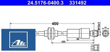 Ate 24.5176-0400.3 Bremsschlauch Vorderachse Vorne für Opel für Chevrolet 
