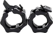 Olympic Barbell Clamps Collars Quick Release Pair Weight Clips for 2 inch Bar...