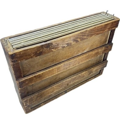 Vintage Wooden Multi Panel Herb Drying Rack Screen Press Primitive Farmhouse