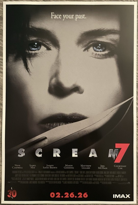 SCREAM 7 IMAX 12x18 Fan Event 2026 CINEMARK Poster - Neve Campbell
