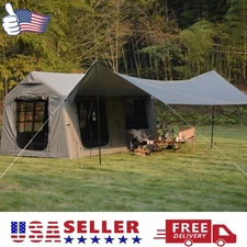 Inflatable Camping Tent 9.8x13ft Hand Pump 8-Person Air Glamping Tent,Waterproof