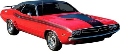 1971 Dodge Challenger Black Side Stripe Set