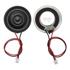 2 Pcs 8 Ohm Small Speaker 2W 36mm OD Metal Shell Round Magnet Tiny Speaker