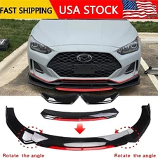 Front Bumper Lip /Spoiler /Splitter Body Kit glossy Black For Hyundai Veloster