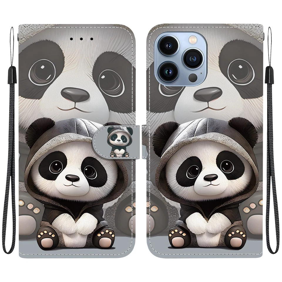 Panda Wallet Phone Case For Xiaomi Redmi LG Sony Oneplus Nokia Blackview Google - Image 2 of 4