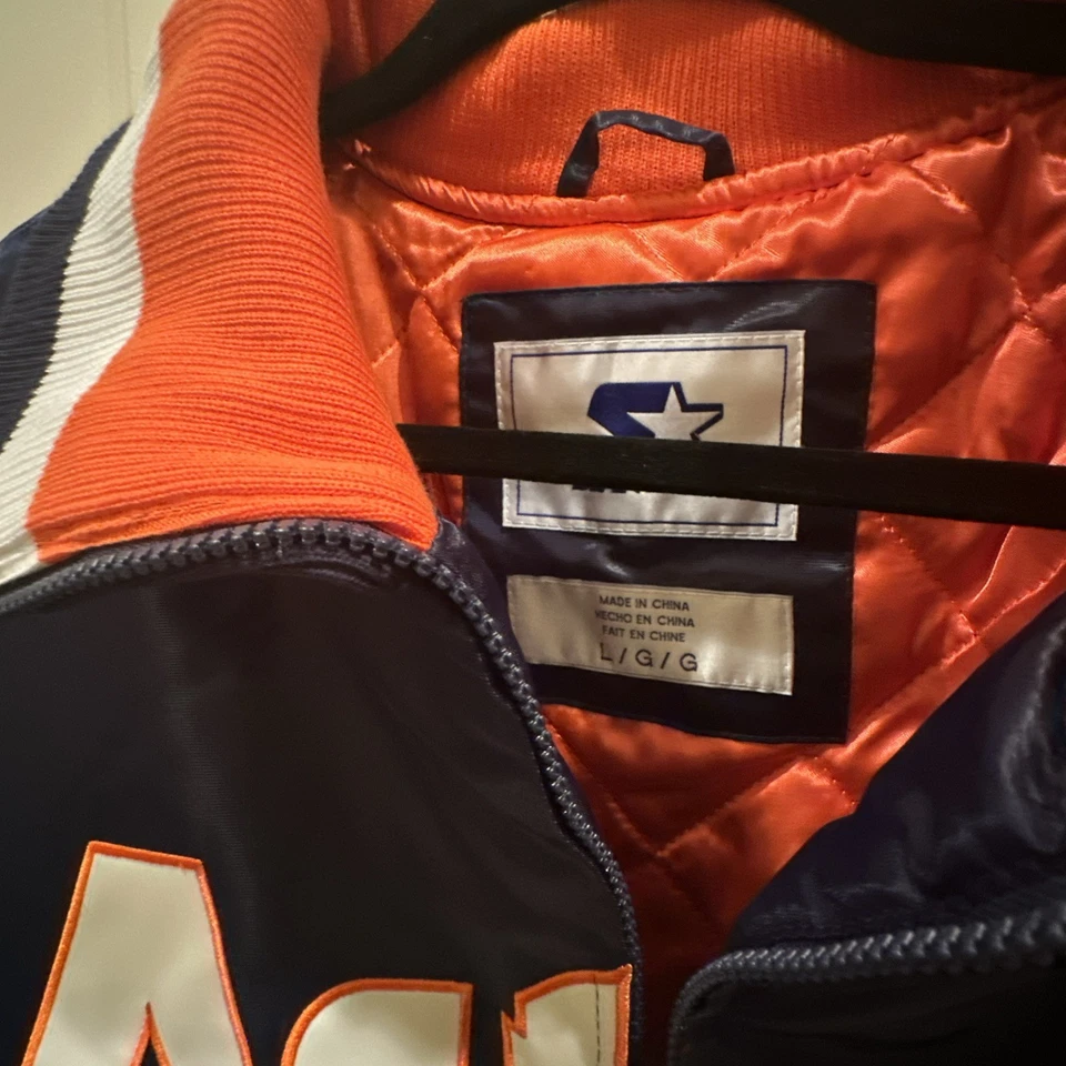 Chaqueta STARTER HOUSTON ASTROS MLB Cremallera Completa Talla Grande Foto 2 de 4