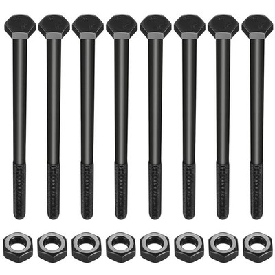 M10 x180mm Schrauben Bolzen Muttern Hex Schrauben Metall Schwarz Bau