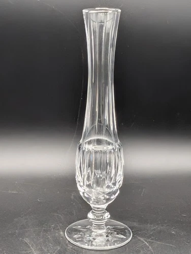 Vintage Waterford crystal lismore diamond Glass Bud Vase 9 1/4” Tall